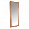 Teak Wall Storage Mirror with Shelves and Internal Drawers - Ralio