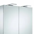 Modern Wall Storage Mirror with 2 Doors and LED Lighting - Ratchet Viadurini