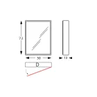 Wooden Mirror Container with Double Mirror and Lights Made in Italy - Darwin Viadurini