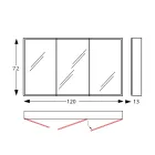 Wooden Mirror Container with Double Mirror and Lights Made in Italy - Darwin Viadurini