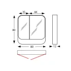 Metal Mirror Container with 2 Double Mirror Doors Made in Italy - Galilei Viadurini