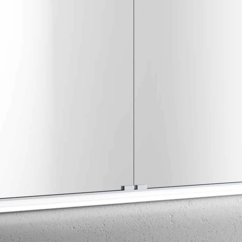 2-Door Contemporary Recessed Contemporary Design LED Door Mirror, Adele Viadurini