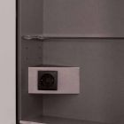 2-Door Contemporary Recessed Contemporary Design LED Door Mirror, Adele Viadurini