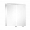 Mirror with 2 Doors in Silver Painted Aluminum, Modern Alfio