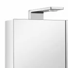 Modern Container Mirror with 3 Crystal Doors and 3 LED Lights - Maxi Viadurini