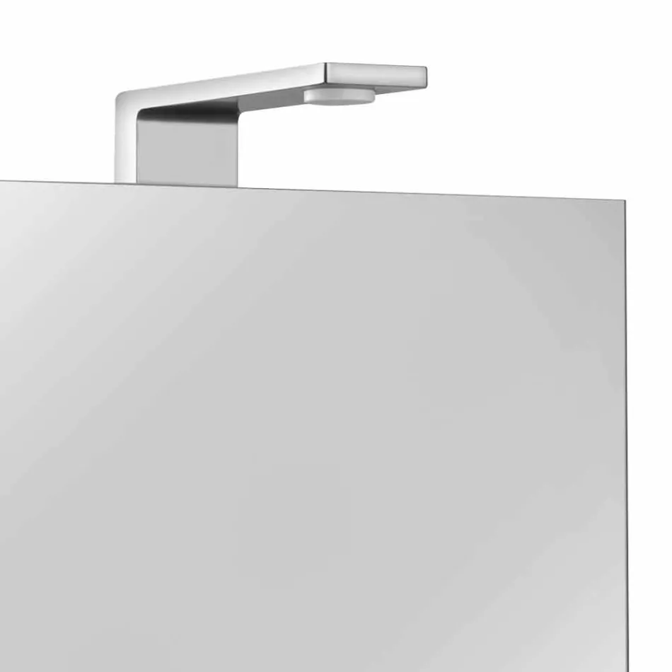 Modern Container Mirror with 3 Crystal Doors and 3 LED Lights - Maxi Viadurini