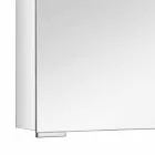 Modern Storage Mirror with Crystal Door and Chrome Details - Maxi Viadurini