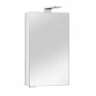 Modern Storage Mirror with Crystal Door and Chrome Details - Maxi Viadurini