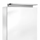 Modern Storage Mirror with Crystal Shelves and LED Light - Bramo Viadurini