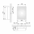 Modern Storage Mirror with Crystal Shelves and LED Light - Bramo Viadurini