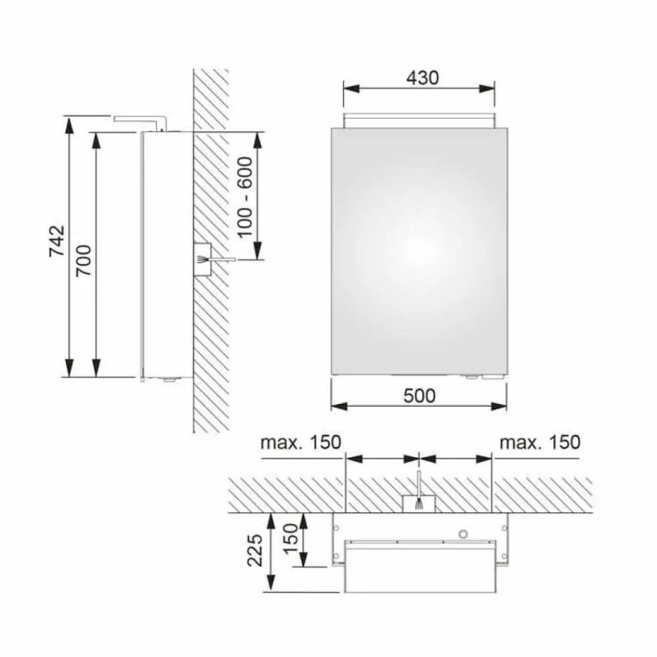 Modern Storage Mirror with Crystal Shelves and LED Light - Bramo Viadurini