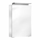 Modern Storage Mirror with Crystal Shelves and LED Light - Bramo Viadurini