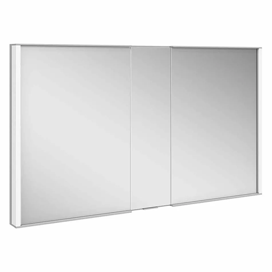 Modern Recessed Mirror Container with LED Light and Touch Keypad - Demon Viadurini