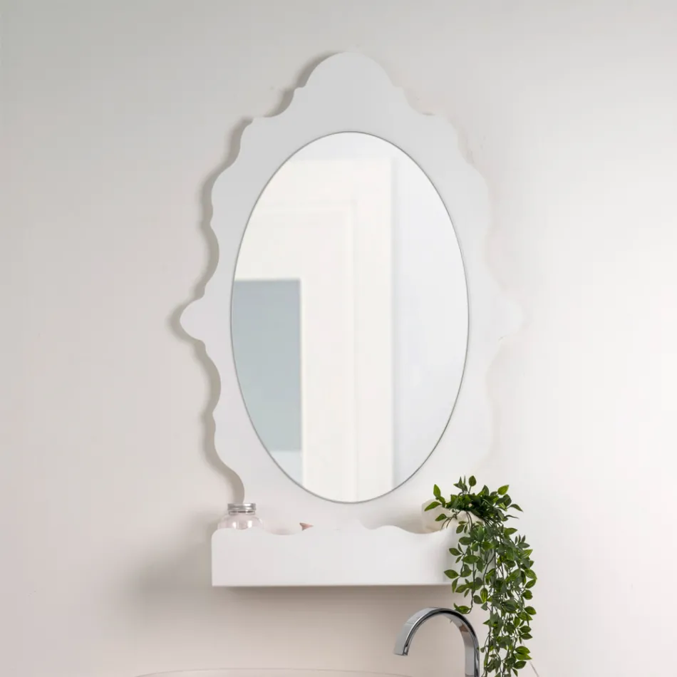 Backlit Plexiglass Mirror Cabinet Made in Italy - Leira Viadurini