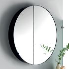 Round Metal Mirror Container with Double Mirror Made in Italy - Charles Viadurini