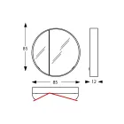 Round Metal Mirror Container with Double Mirror Made in Italy - Charles Viadurini