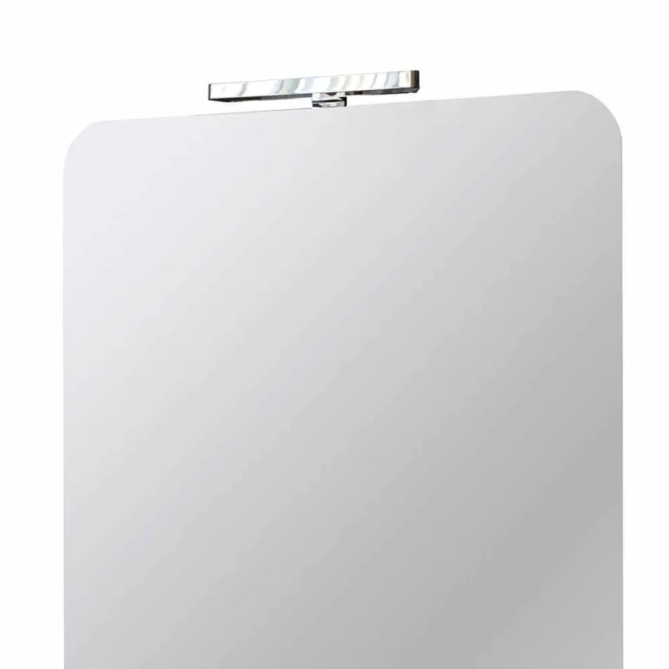 Wall Bathroom Mirror with Modern Design LED Lamp Made in Italy - Guido Viadurini