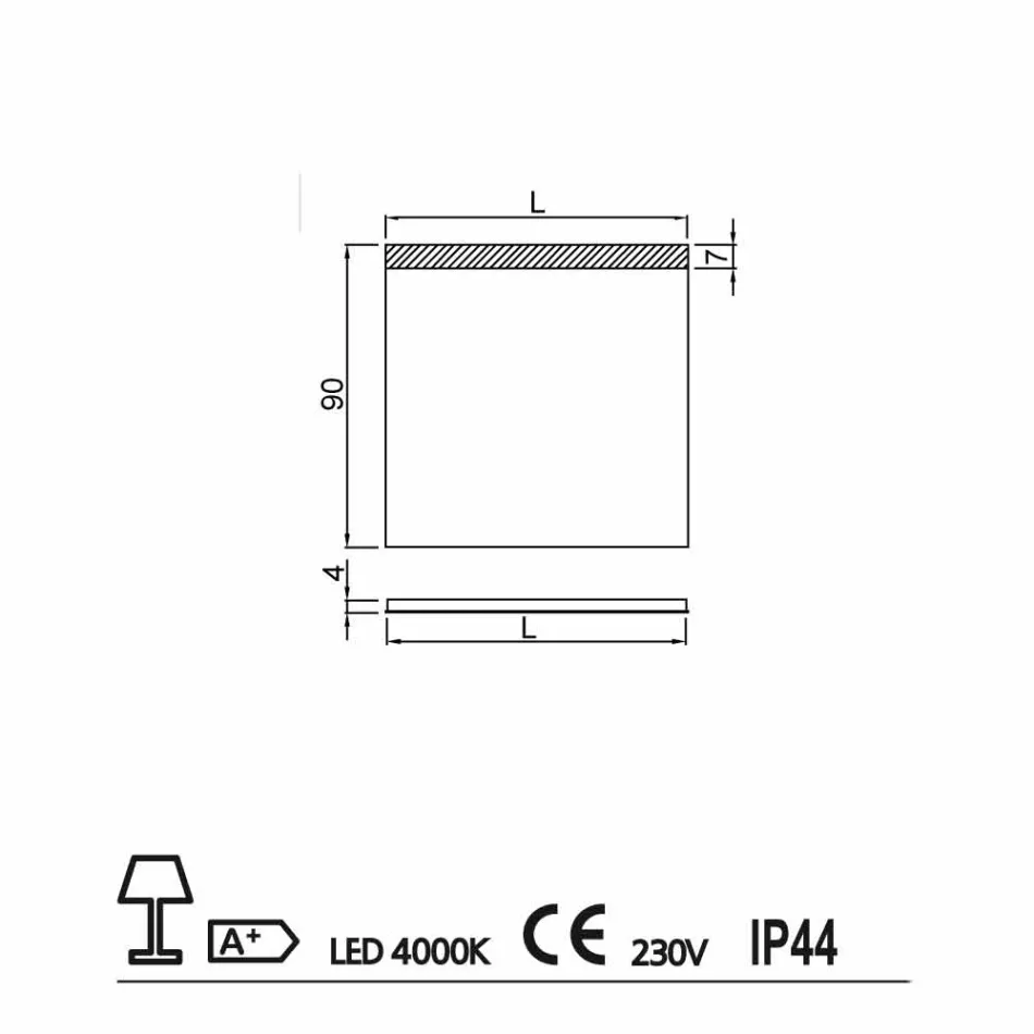 Bathroom mirror with modern LED lighting Yvone Viadurini