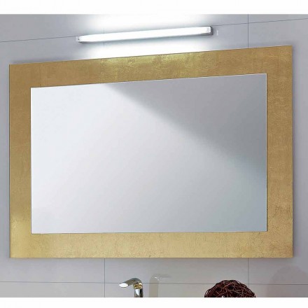Pascal gold leaf decorated glass mirror Viadurini