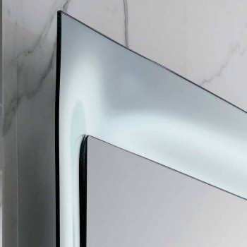 Bathroom mirror Arin silver-plated cast aluminum frame