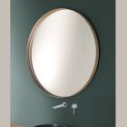 Round Bathroom Mirror with Metal Frame Made in Italy - Cleopatra Viadurini