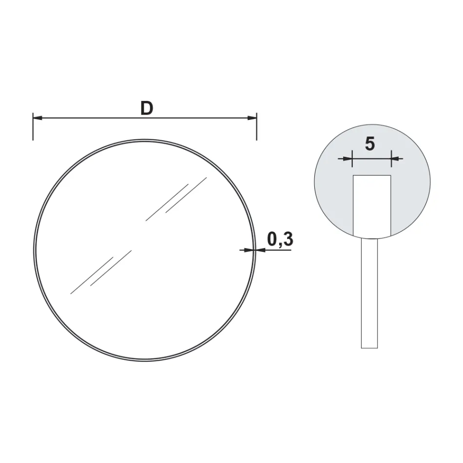 Round Bathroom Mirror with Metal Frame Made in Italy - Cleopatra Viadurini