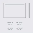 Modern Wall Mirror with LED Light and Steel Frame Made in Italy - Yutta Viadurini