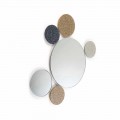 Round mirror Addo, made in Italy, modern design, glitter & glass