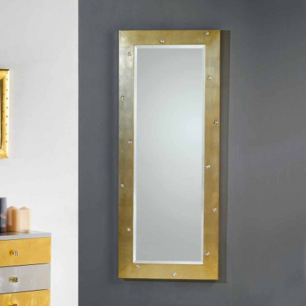 Modern design wall / floor mirror with Swarovski crystals Viadurini