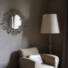 Circular Wall Mirror of Modern Design in Iron Made in Italy - Stelio Viadurini