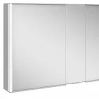 Modern Wall Mirror with 3 Doors in Silver Painted Aluminum - Demon Viadurini