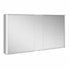 Modern Wall Mirror with 3 Doors in Silver Painted Aluminum - Demon Viadurini