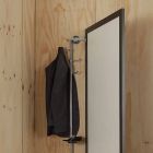 Wall Mirror with Opening Door and Coat Hooks Made in Italy - Boro Viadurini