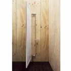 Wall Mirror with Opening Door and Coat Hooks Made in Italy - Boro Viadurini