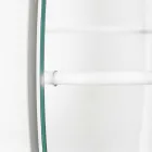 Wall Mirror with Modern Steel Coat Rack Made in Italy - Chioccia Viadurini