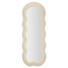 Wall Mirror with MDF Frame Covered in Velvet - White Viadurini