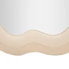 Wall Mirror with MDF Frame Covered in Velvet - White Viadurini