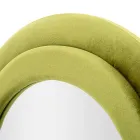 Wall Mirror with MDF Frame Covered in Velvet - White Viadurini