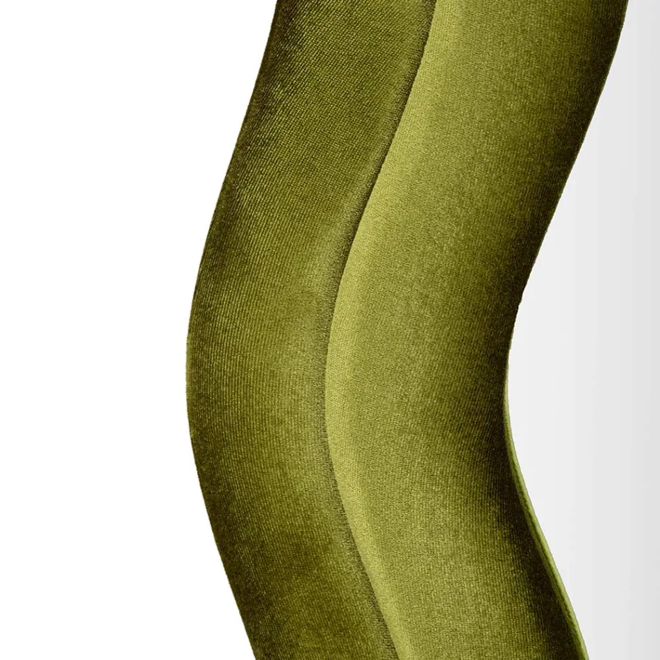 Wall Mirror with MDF Frame Covered in Velvet - White Viadurini