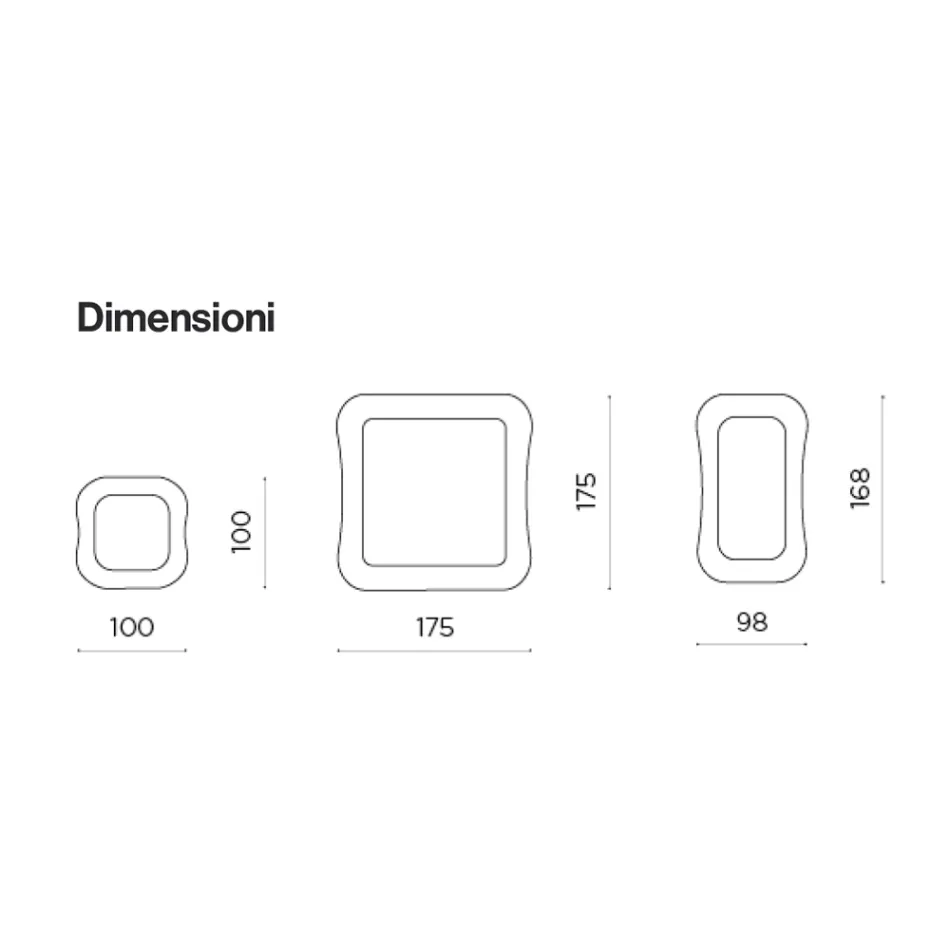 Wall Mirror with Frame in Fused Glass Made in Italy - Adored Viadurini