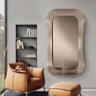 Wall Mirror with Frame in Fused Glass Made in Italy - Adored Viadurini