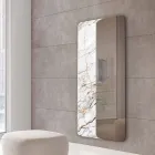 Wall Mirror with Wood or Ceramic Insert Made in Italy - Montecarlo Viadurini