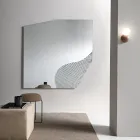 Lirion Wall Mirror with Two-Color Striped Insert Made in Italy Viadurini
