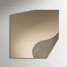Lirion Wall Mirror with Two-Color Striped Insert Made in Italy Viadurini