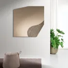 Lirion Wall Mirror with Two-Color Striped Insert Made in Italy Viadurini