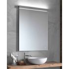 Wall Mirror with Integrated Light in Stainless Steel Made in Italy - Tuccio Viadurini