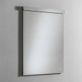 Wall Mirror with Integrated LED in Stainless Steel Made in Italy - Tuccio