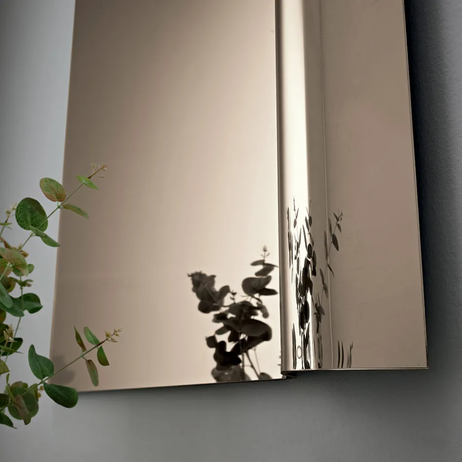 Beniamina Wall Mirror with Wave Side Made in Italy Viadurini
