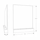 Wall Mirror with Structure and Storage Compartment in Teak Wood - Palima Viadurini