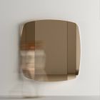 Wall Mirror with Structure in Black Painted Wood Made in Italy - Arya Viadurini